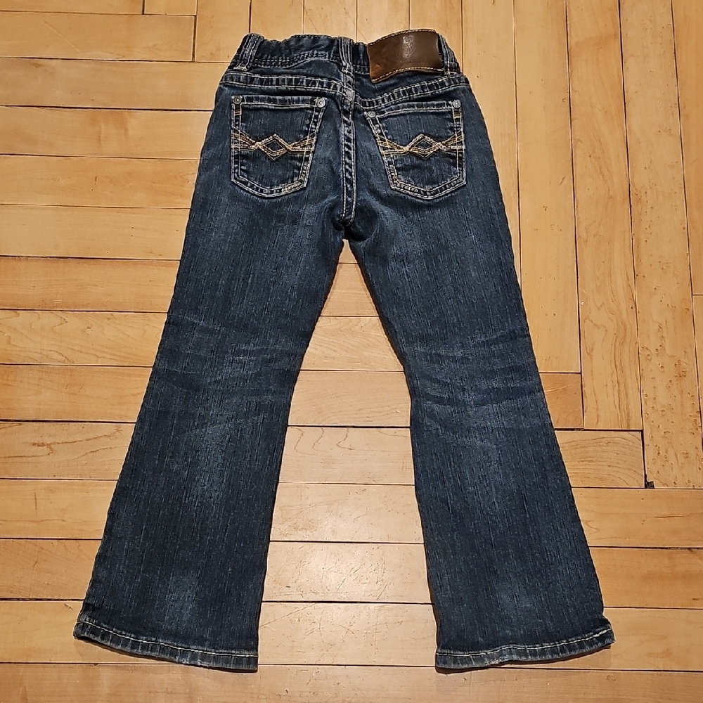 Classic Blue Denim Jeans with Faded Details
